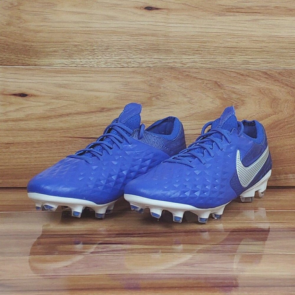 NEW Nike Tiempo Legend 8 ELITE FG Soccer Blue Whit - Picture 6 of 6